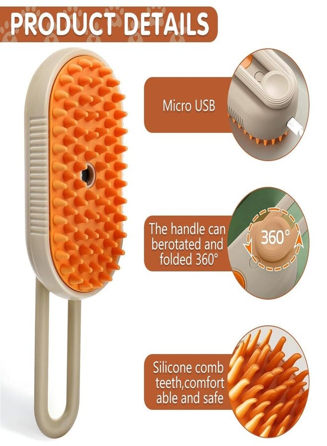 JOLYMIT Dog Cat Steam Brush for Dogs and Cats to Remove Knotted Hair, Usb Rechargeable Steamy Brush for Pet (Multicolor / 1 Pcs) - Image 5